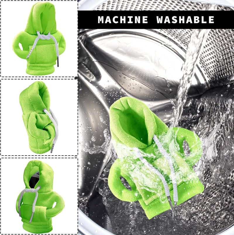vvag Gear Shift Hoodie,Universal Shift Knob Hoodie, 4.7 Inch Car Shifter Stick Protector Decoration, Funny Hoodie Car Gear Shift Cover (Gray + Green) - Image 3